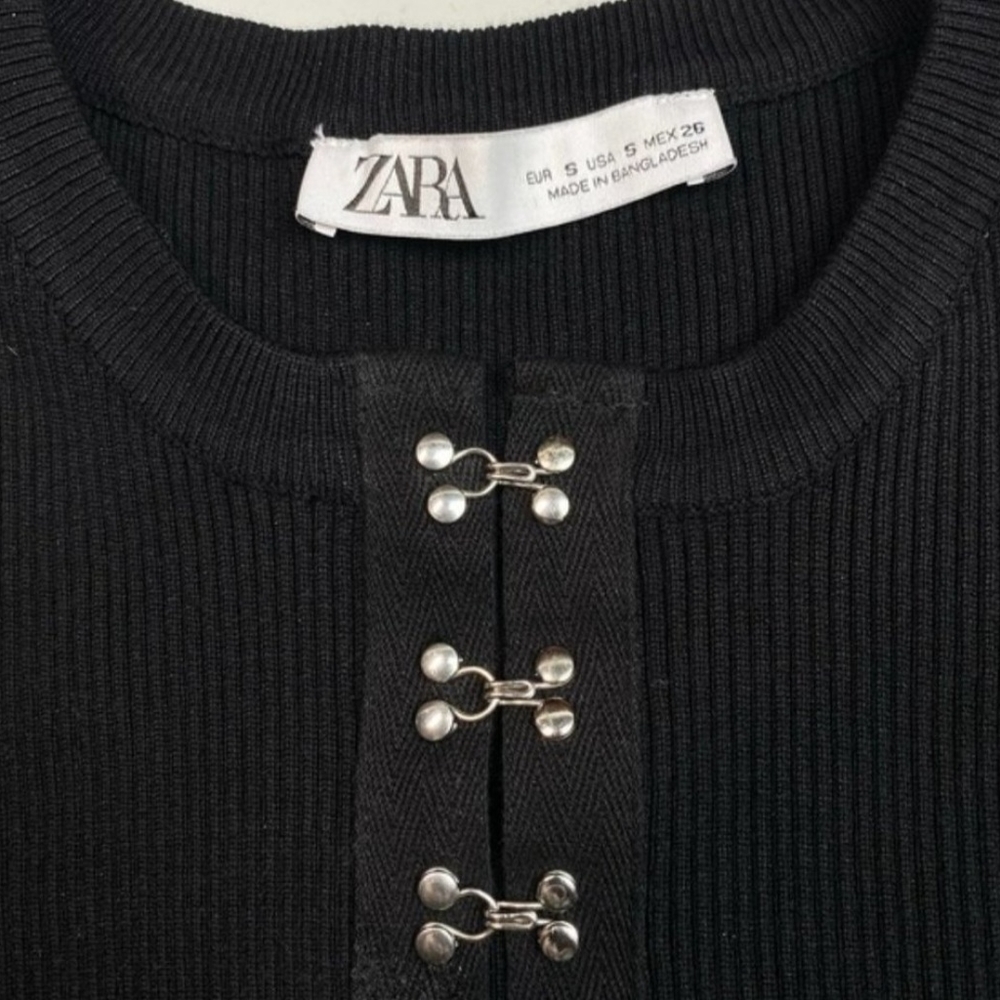 Zara hook and eye knit crop sweater - Picture 5 of 5